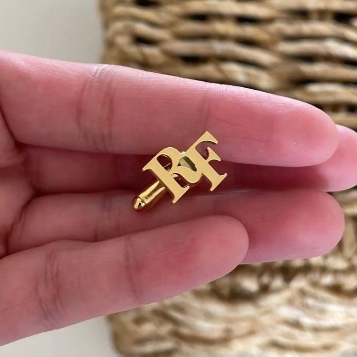 RF Letters Custom Stainless Steel Cufflinks for Men – Wedding & Groomsmen Gift in Pakistan