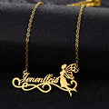 Butterfly Queen Name Chain Necklace – Personalized Jewelry for Women in Pakistan
