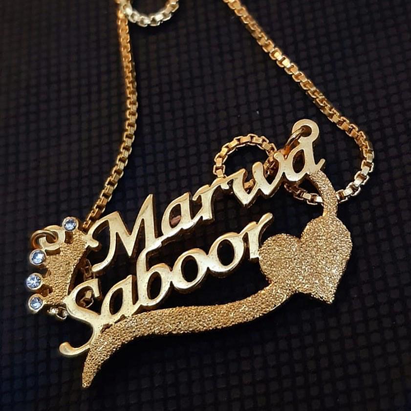 Heart Name Necklace – Personalized Jewelry for Pakistan